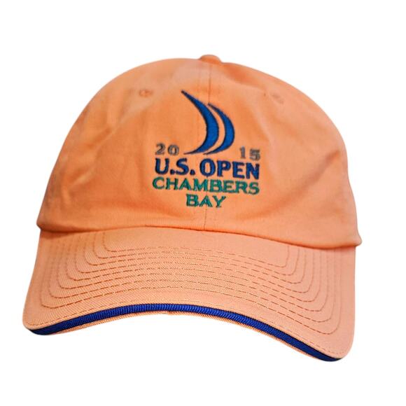 usga Other - 2015 US Open Chambers Bay USGA Member Golf Hat Cap Orange Adjustable Strapback